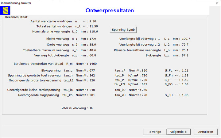 Compression Spring Design Dialog