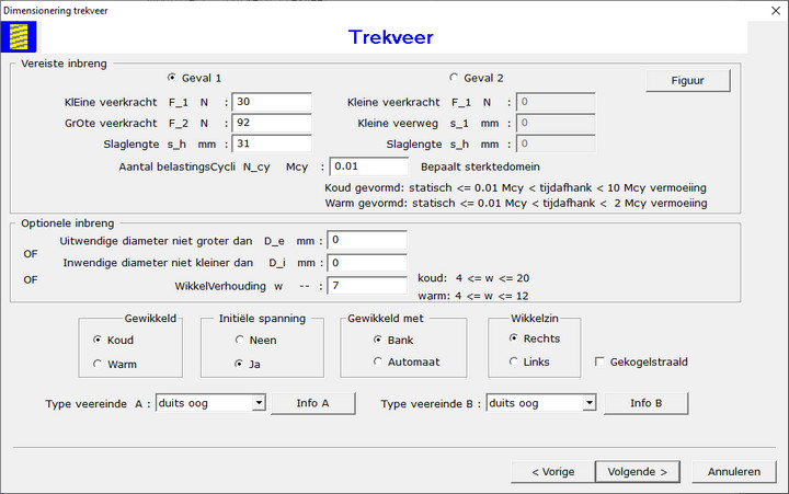 Dialoogvenster Ontwerp Trekveer