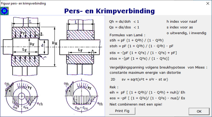 Dialoogvenster pers- en krimpverbindingx